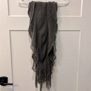 Charcoal knit scarf